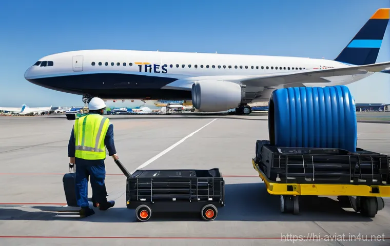 공항 운영 및 지상 조업 시스템 - Prompt 1: Dedicated Ground Staff in Action**