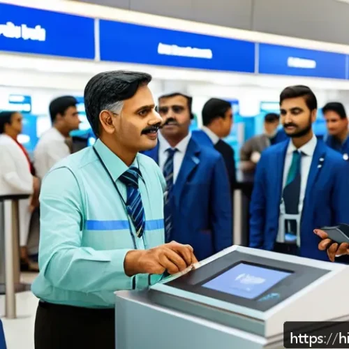 Home 23 항공법규 및 규정 - A modern airport security checkpoint scene featuring diverse Indian passengers wearing traditional a...